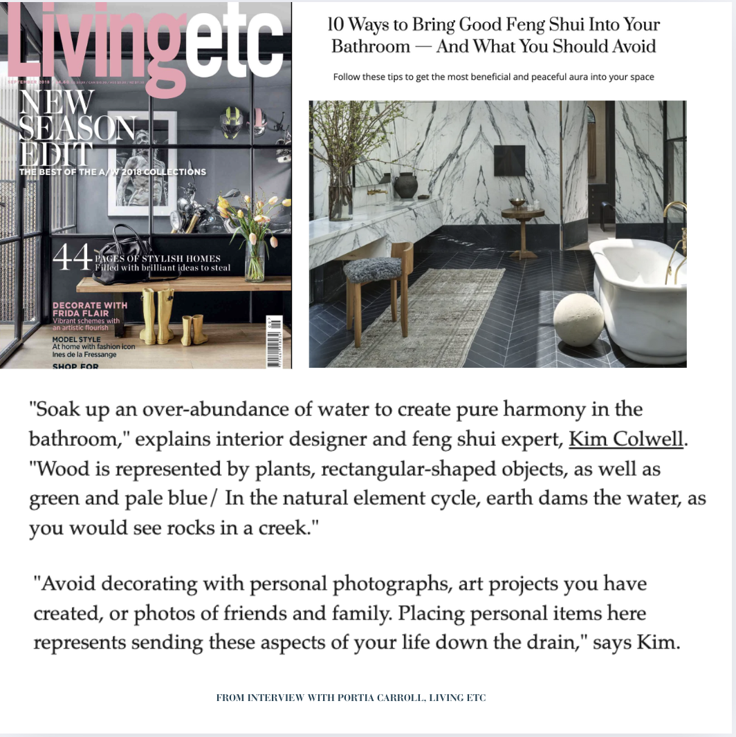 Kim Colwell is interviewed by Portia Carroll, Living Etc Magazine. 